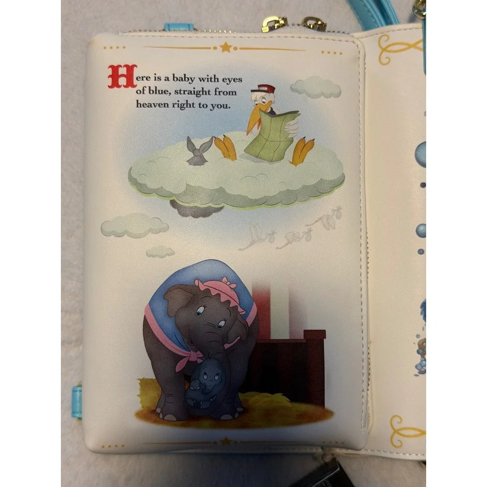 Disney Loungefly Dumbo Book Series Convertible Backpack Crossbody Bag WDTB2647